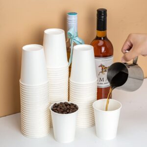 RACETOP 8 oz Coffee Cups [500 pack], Disposable Coffee Cups 8 oz, Hot Coffee Cups, Ideal for Office, Home, Party(8 oz 500 pack