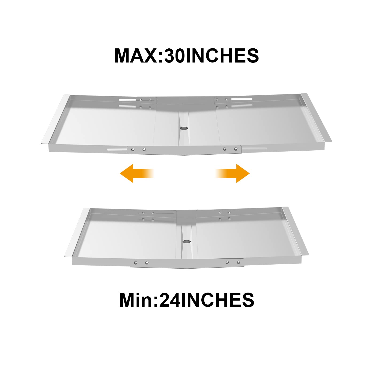 BBQ-PLUS Stainless Steel Universal Grease Tray with Catch Pan Replacement Parts for Dyna Glo, Nexgrill, Expert Grill, Kenmore, BHG and More 4/5 Burner Gas Grills