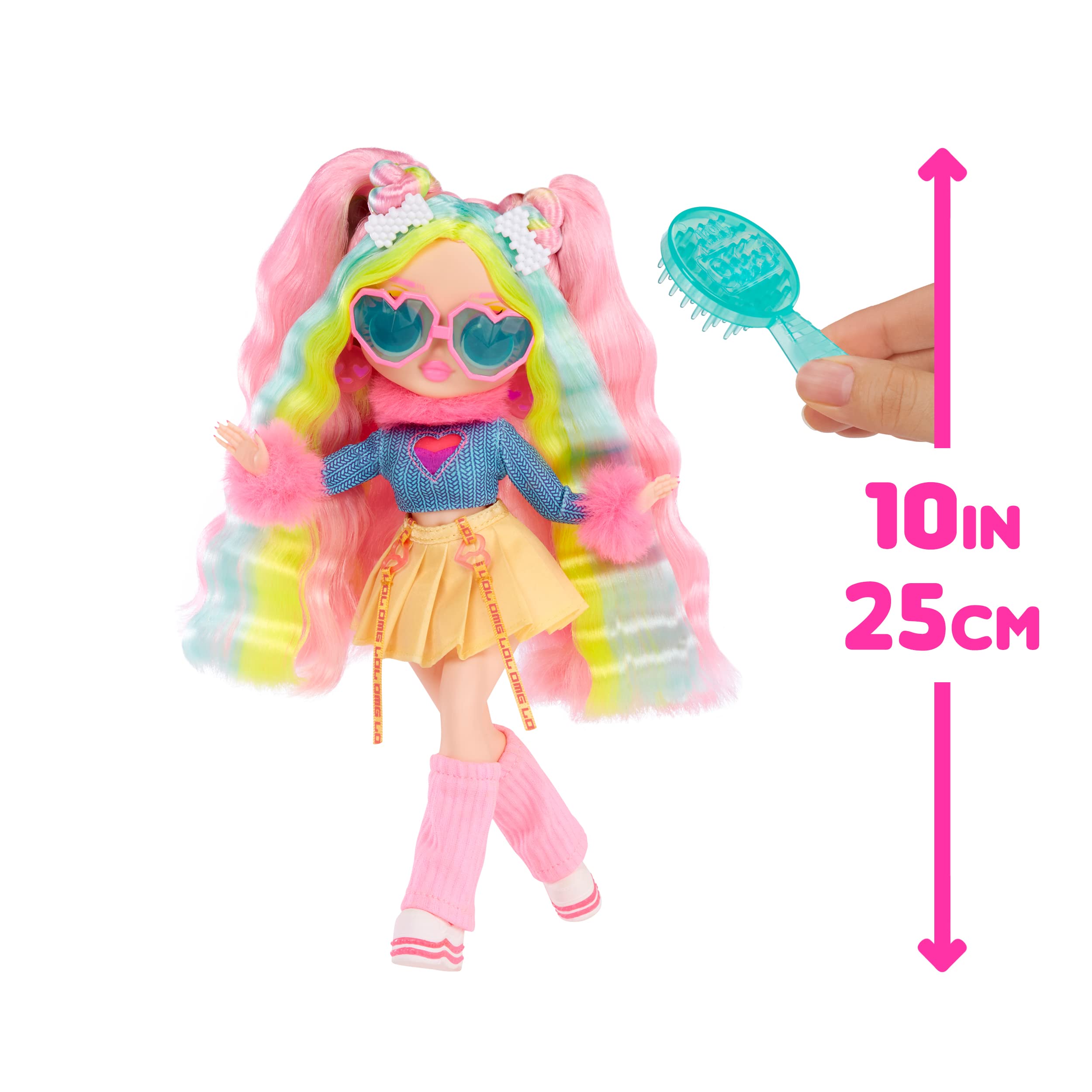 L.O.L. Surprise! OMG Sunshine Color Change Bubblegum DJ Fashion Doll with Color Changing Hair and Fashions and Multiple Surprises – Great Gift for Kids Ages 4+