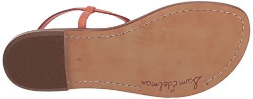 Sam Edelman Women's Gigi Flat Sandal, Terracotta Pink Signet, 7