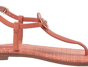 Sam Edelman Women's Gigi Flat Sandal, Terracotta Pink Signet, 7