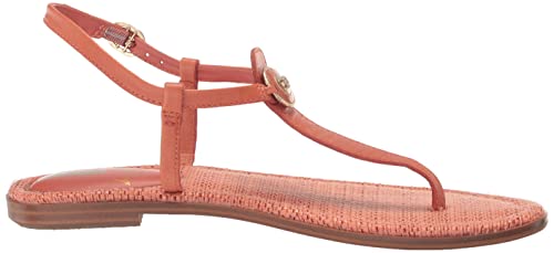 Sam Edelman Women's Gigi Flat Sandal, Terracotta Pink Signet, 7