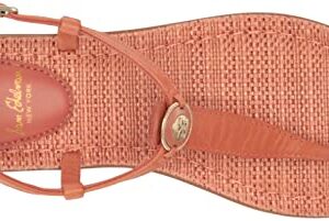 Sam Edelman Women's Gigi Flat Sandal, Terracotta Pink Signet, 7