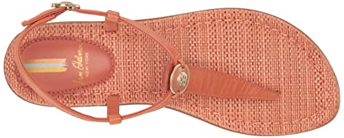 Sam Edelman Women's Gigi Flat Sandal, Terracotta Pink Signet, 7