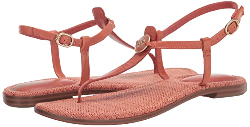 Sam Edelman Women's Gigi Flat Sandal, Terracotta Pink Signet, 7