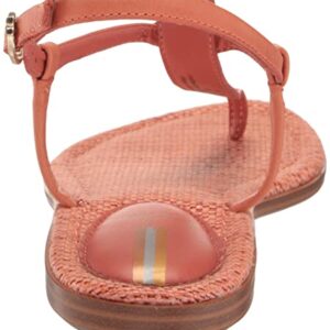 Sam Edelman Women's Gigi Flat Sandal, Terracotta Pink Signet, 7