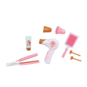 Disney Princess Style Collection Girls Trendy Hair Pretend Play Styling Tools with Sound & Storage Tote for On-the-Go!