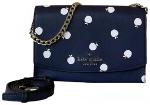 kate spade new york medium carson crossbody shoulder bag (apple/navy)