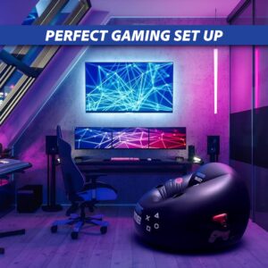 FranFusion Inflatable Gaming Chair for Kids & Teens with Cup Holders and Side Pocket - This Air Bean Bag Game Chair is The Perfect Furniture for Gamer Room Decor