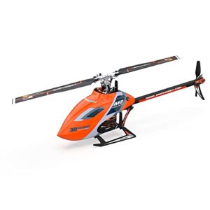 omphobby m2 evo rc helicopter for adults dual brushless motors direct-drive 6 channel outdoor, superior 3d remote control plane gifts newly upgraded mini heli bnf(no controller-orange)