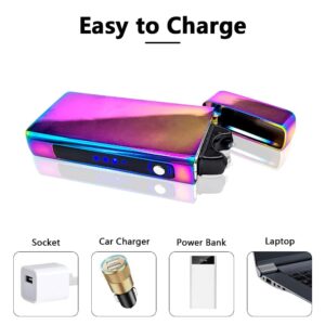 GADATOP Arc Plasma Flame Lighter USB Rechargeable Windproof Electric Lighter for Candle(Color)