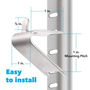 IMPRESA [30 Pack] 920158 Freezer Shelf Clip for True & Other Commercial Refrigerator - Stainless Steel Shelving - Refrigerator Shelf Clips - Metal Shelf Clips - Refrigerator Parts & Accessories