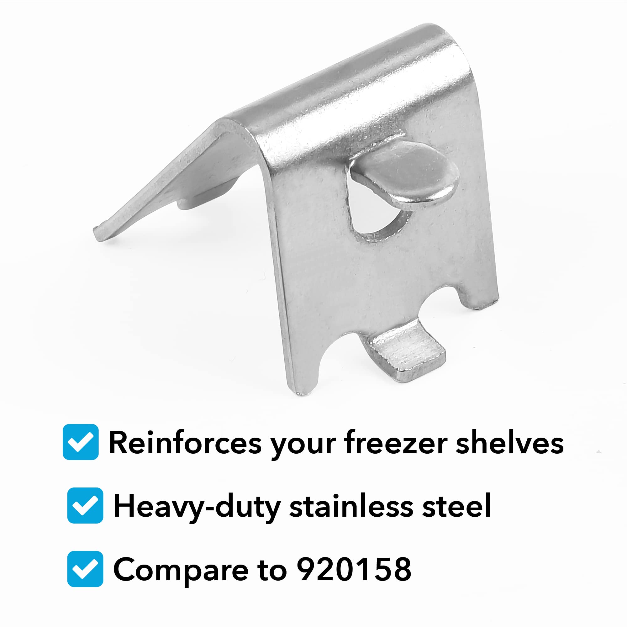 IMPRESA [30 Pack] 920158 Freezer Shelf Clip for True & Other Commercial Refrigerator - Stainless Steel Shelving - Refrigerator Shelf Clips - Metal Shelf Clips - Refrigerator Parts & Accessories