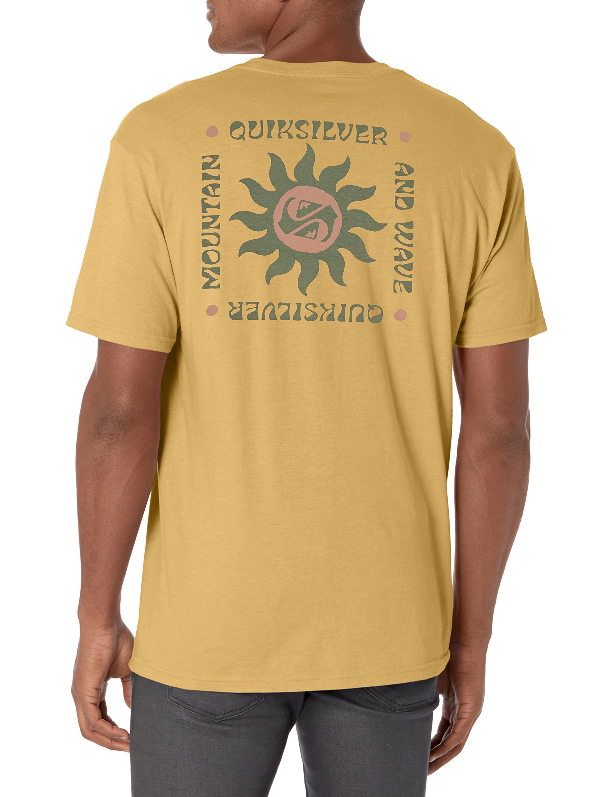 Quiksilver Men's Sunset Rituals Tee, Yolk Yellow, Large