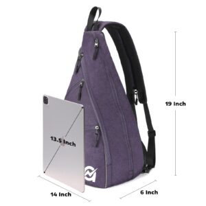 A11N Pickleball Bag, Reversible Crossbody Sling Bag/Backpack for Women Men, Lavender