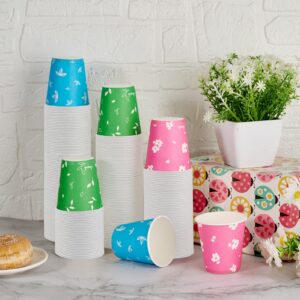 LITOPAK 600 Pack 5 oz Paper Cups, Colorful Disposable Mouthwash Cups, Small Disposable Cups, Mini Paper Cups for Parties, Picnics, Barbecues, Travel and Events.