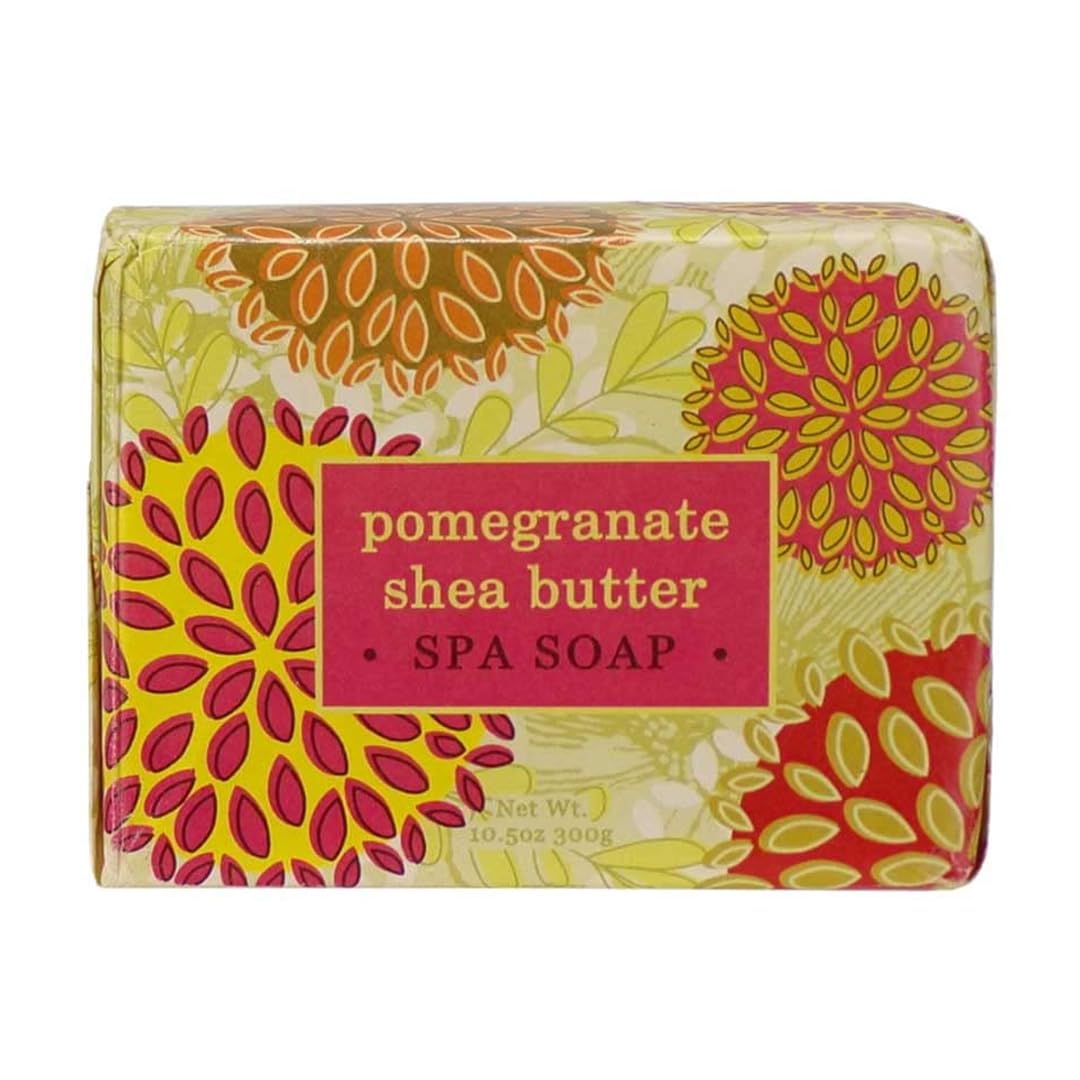 Greenwich Bay Trading Company Shea Butter Soaps with Essential Oils and Natural Extracts 10.5oz (Pomegranate)