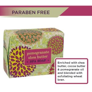 Greenwich Bay Trading Company Shea Butter Soaps with Essential Oils and Natural Extracts 10.5oz (Pomegranate)