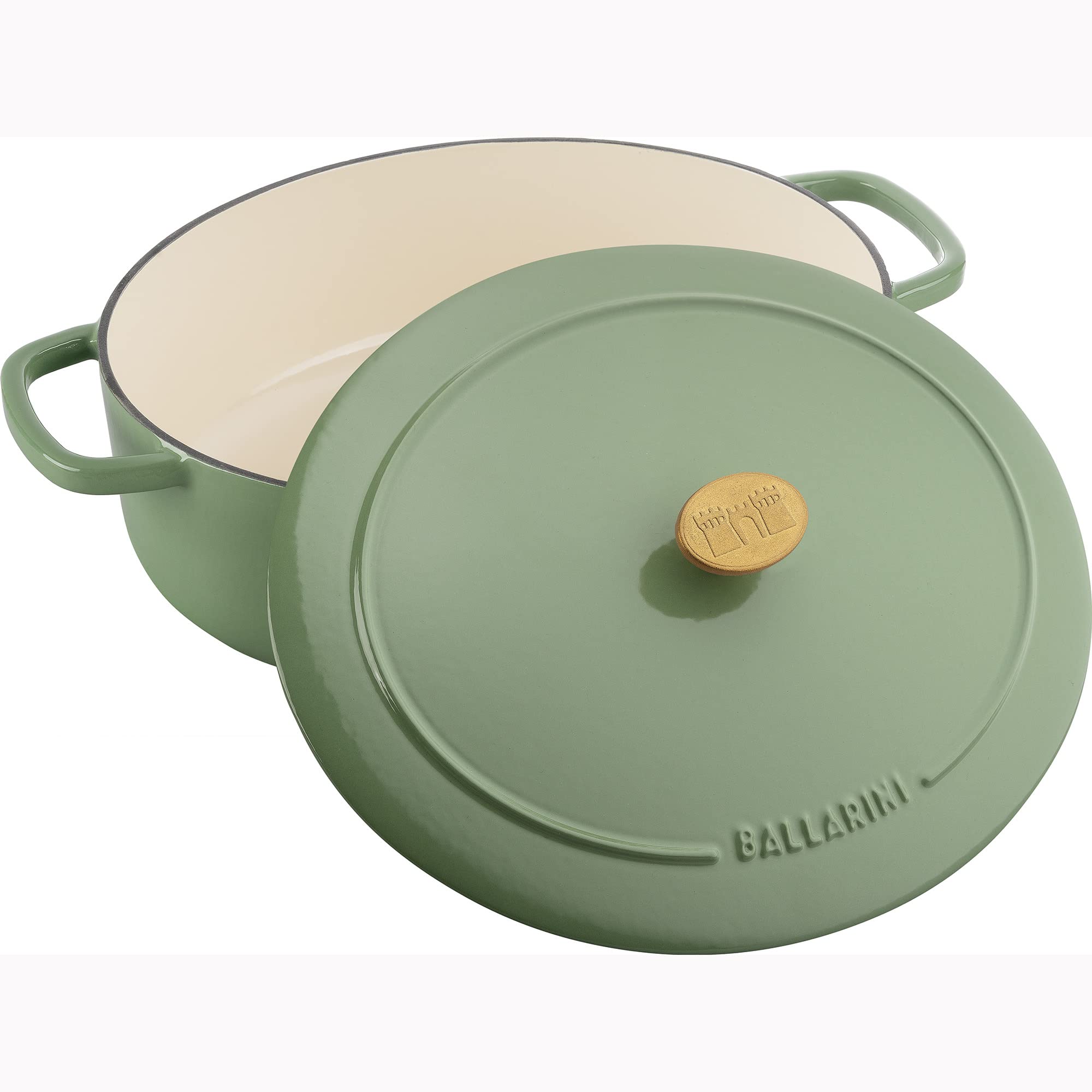 BALLARINI Bellamonte Cast Iron 5-qt Oval Dutch Oven - Saggio Green