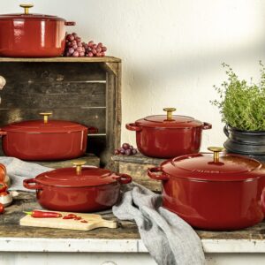 BALLARINI Bellamonte Cast Iron 6-qt Round Dutch Oven - Pomodoro Red