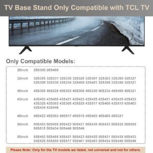 TV Base Stand and Remote Control Compatible with All TCL Roku TV, TV Stand Legs for TCL Roku TV Legs 28" 32" 40" 43" 49" 50" 55" TV, Remote for Roku Players and TCL Roku TVs