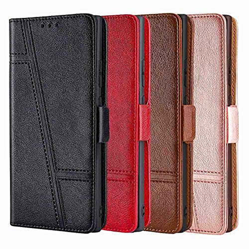 CyrGuard Phone Cover Wallet Folio Case for Samsung Galaxy A40, Premium PU Leather Slim Fit Cover for Galaxy A40, 1 Photo Frame Slot, Friendly Fit, Red