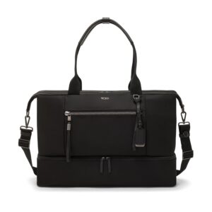 TUMI - Voyageur Contine Weekender - Bag for Travel, Business & More - Travel Weekender Bag for Women & Men - Traveling Bags - Black & Gunmetal Hardware - 12.5" X 17.3" X 7.0"