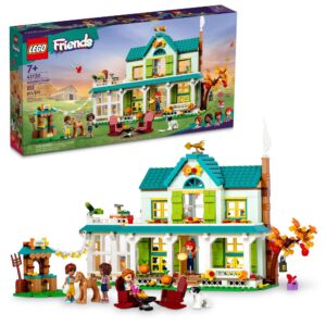 lego friends autumn's house 41730, dolls house playset with accessories, toy horse & mia mini-doll, toys for girls and boys 7 plus years old, birthday gift idea