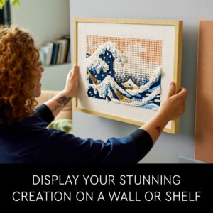 LEGO Art Hokusai – The Great Wave 31208, 3D Japanese Wall Art Craft Kit, Framed Ocean Canvas, Creative Activity Hobbies for Adults, DIY Home, Office Decor