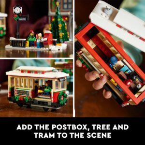 LEGO Holiday Main Street Building Set 10308, for Adults and Family, Christmas Village Building Kit, Holiday Display Set with Shops, Streetcar and 6 Minifigures, Christmas Decoration to Build Together