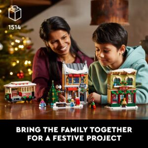 LEGO Holiday Main Street Building Set 10308, for Adults and Family, Christmas Village Building Kit, Holiday Display Set with Shops, Streetcar and 6 Minifigures, Christmas Decoration to Build Together