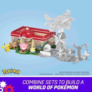 MEGA Pokémon Building Toys Set Forest Pokémon Center with 648 Pieces, 4 Poseable Characters, for Kids