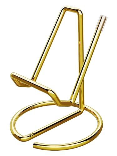 XUNICUTE Cell Phone Stand, Phone Stand for Desk, Office Portable Cute Cell Phone Holder, Compatible with All Mobile Phone, iPhone, iPad, Switch, Tablet 4-6.5'' Desk Accessories (Gold)