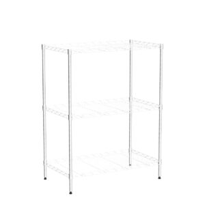 NChanmar 3-Tier Wire Shelving Unit Storage Shelves Shelf Organizer 30"x23"x12" Heavy Duty Metal Storage Rack Wire Rack NSF Height Adjustable for Laundry Bathroom Kitchen Garage Shelving(Chrome)