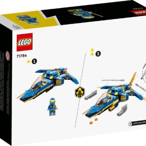 LEGO NINJAGO Jay’s Lightning Jet EVO 71784, Upgradable Toy Plane, Ninja Airplane Building Set, Collectible Birthday Gift Idea for Grandchildren, Kids, Boys and Girls Ages 7 and Up