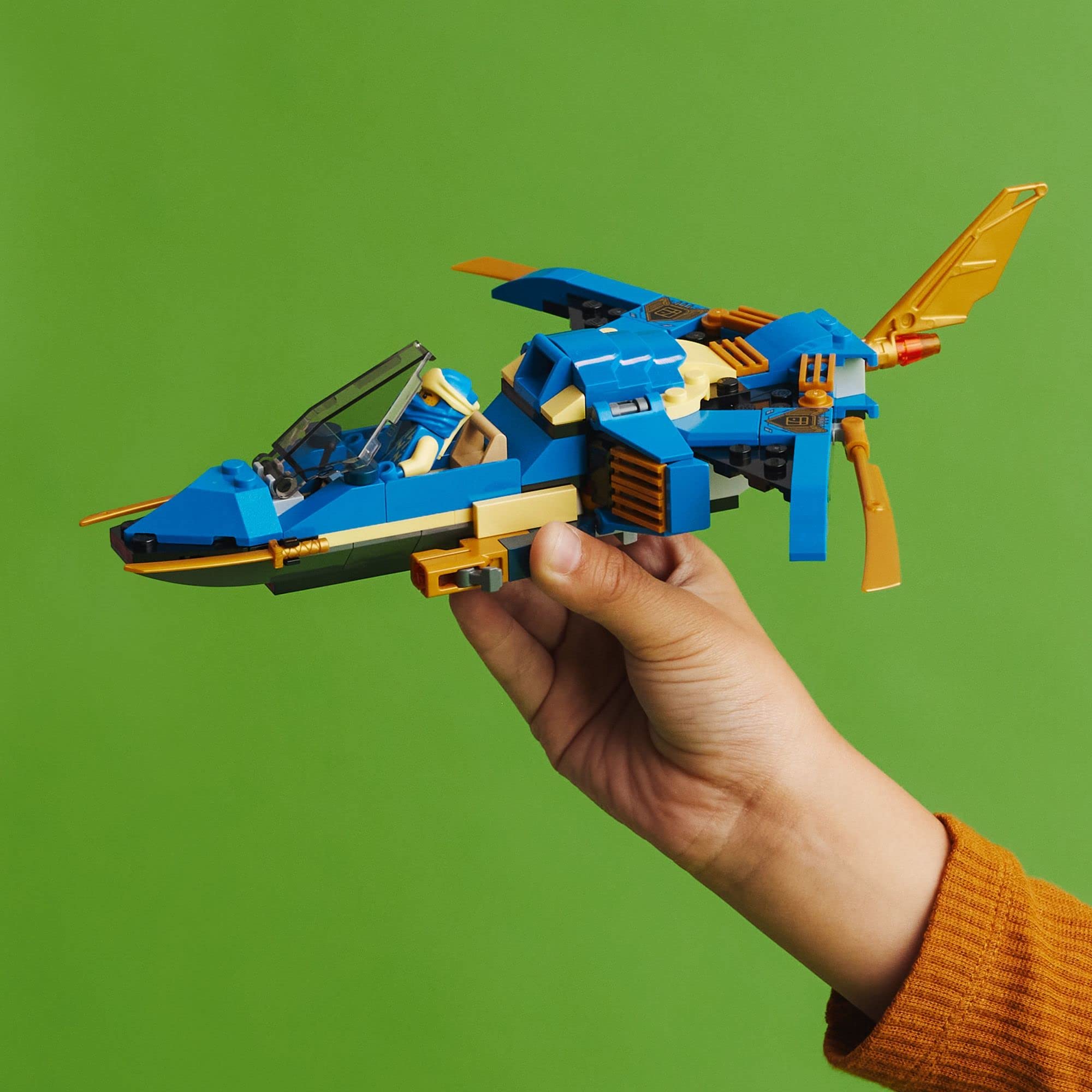 LEGO NINJAGO Jay’s Lightning Jet EVO 71784, Upgradable Toy Plane, Ninja Airplane Building Set, Collectible Birthday Gift Idea for Grandchildren, Kids, Boys and Girls Ages 7 and Up