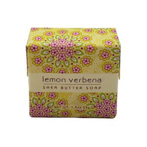 Greenwich Bay Trading Company Botanical Collection Bundle: Lemon Verbena - 2oz Mini Wrapped Soap Block + 2oz Mini Shea Butter Lotion, Pack of 2