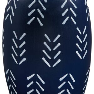 Signature Design by Ashley Genemore Contemporary Geometric Indoor & Outdoor Accent Stool, Blue & White