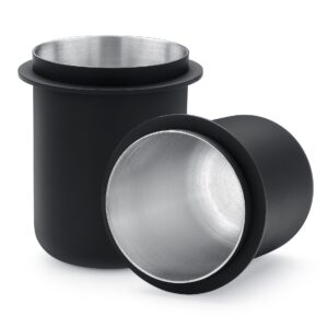 normcore 58mm dosing cup - espresso coffee dosing cup compatible with 58mm portafilter - non-stick coating black - 304 stainless steel - espresso machine accessory - tall version