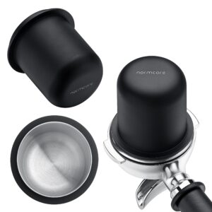 Normcore 58mm Dosing Cup - Espresso Coffee Dosing Cup Compatible with 58mm Portafilter - Non-stick coating Black - 304 Stainless Steel - Espresso Machine Accessory - Tall Version