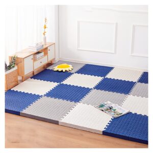 hsyfdy play mat foam playmat extra large interlocking foam tiles，reversible foldable soft floor play crawling mat with border (color : c, size : 30x30x1.0cm-9tiles)