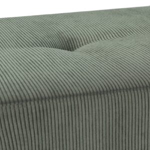 Comfy to go Entryway Bench - Green Bench for Bedroom, Modern Ottoman End of Bed, Corduroy Padded Benches for Living Room, Foyer, Mudroom, Hallway - 39" L x 14" W x 17" H