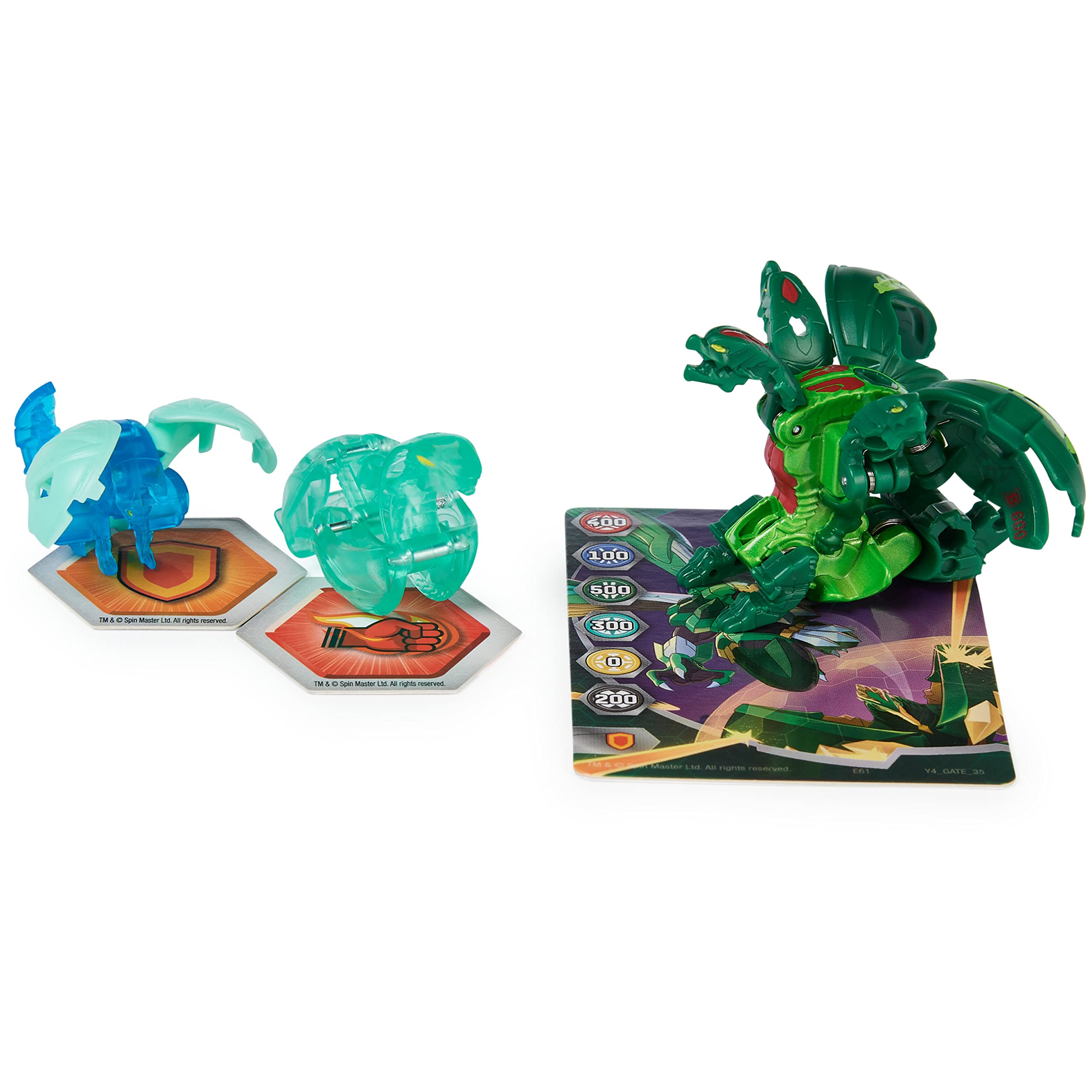 Bakugan Evolutions, Nillious with Nano Sledge and Lancer Platinum Power Up Pack, True Metal Action Figure, 2 Nanogan, 2 Bakucore, 2 Ability Cards, Kids Toys for Boys and Girls, Ages 6 and Up