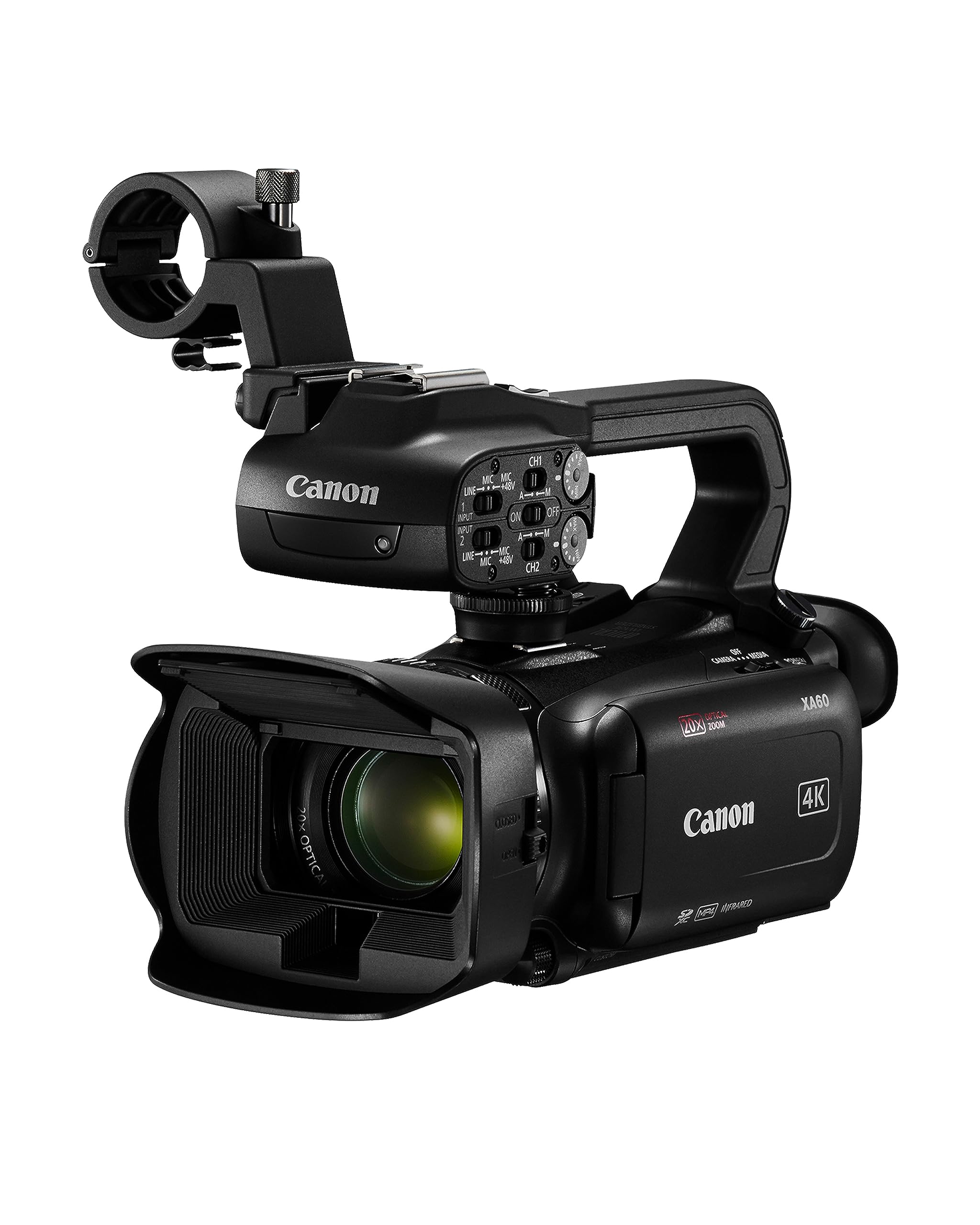 Canon XA60 Professional UHD 4K Camcorder with LCD Touchscreen and 20x Optical Zoom Lens (Black)