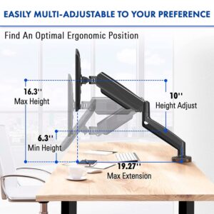 Stellar Mounts Spring LCD Monitor Arm with USB and Multimedia Ports for: Sceptre Curved 30" 21:9 Gaming LED Monitor 2560x1080p UltraWide Ultra Slim Up to 85Hz MPRT 1ms (C305W-2560UN)