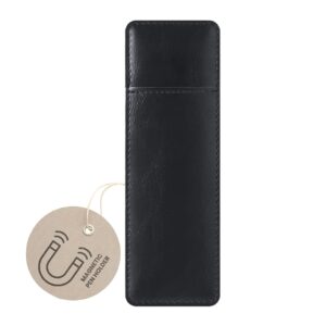 performore magnetic pen holder pouch (leather) for refrigerator or metal surface 1 pouch