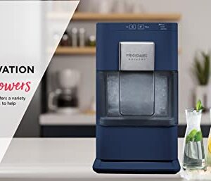 FRIGIDAIRE Gallery EFIC255 Countertop Crunchy Chewable Nugget Ice Maker, 44lbs per Day, Auto Self Cleaning, 2.0 Gen, Navy