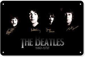 orimami the beatles metal sign, 8 x 12 inch, wall decor, memorabilia and gifts for fans