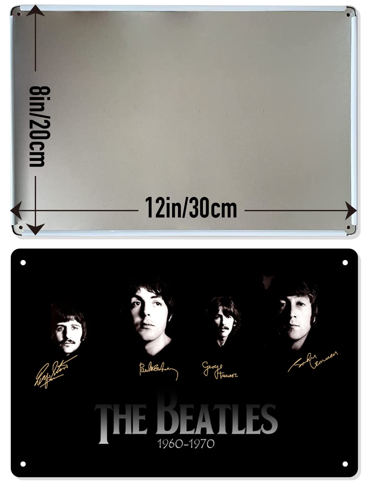 ORIMAMI The Beatles Metal Sign, 8 x 12 Inch, Wall Decor, Memorabilia and Gifts for Fans