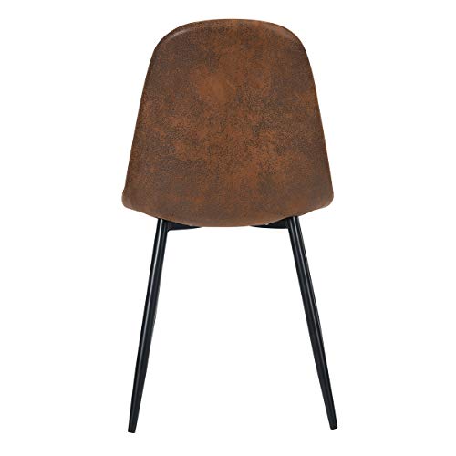 Homy Casa Inc Charlton Suede Brown A Chair, 16.9 in x 18.1 in x 33.9